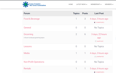 New – Member forum